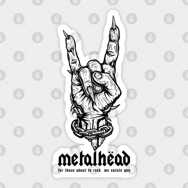 METALHEAD Sticker by artslaves